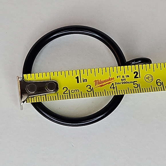 20 PCS Black Curtain Rings, Curtain Rings with Eyelet Apply for Curtain Rod 2 In - Picture 6 of 7